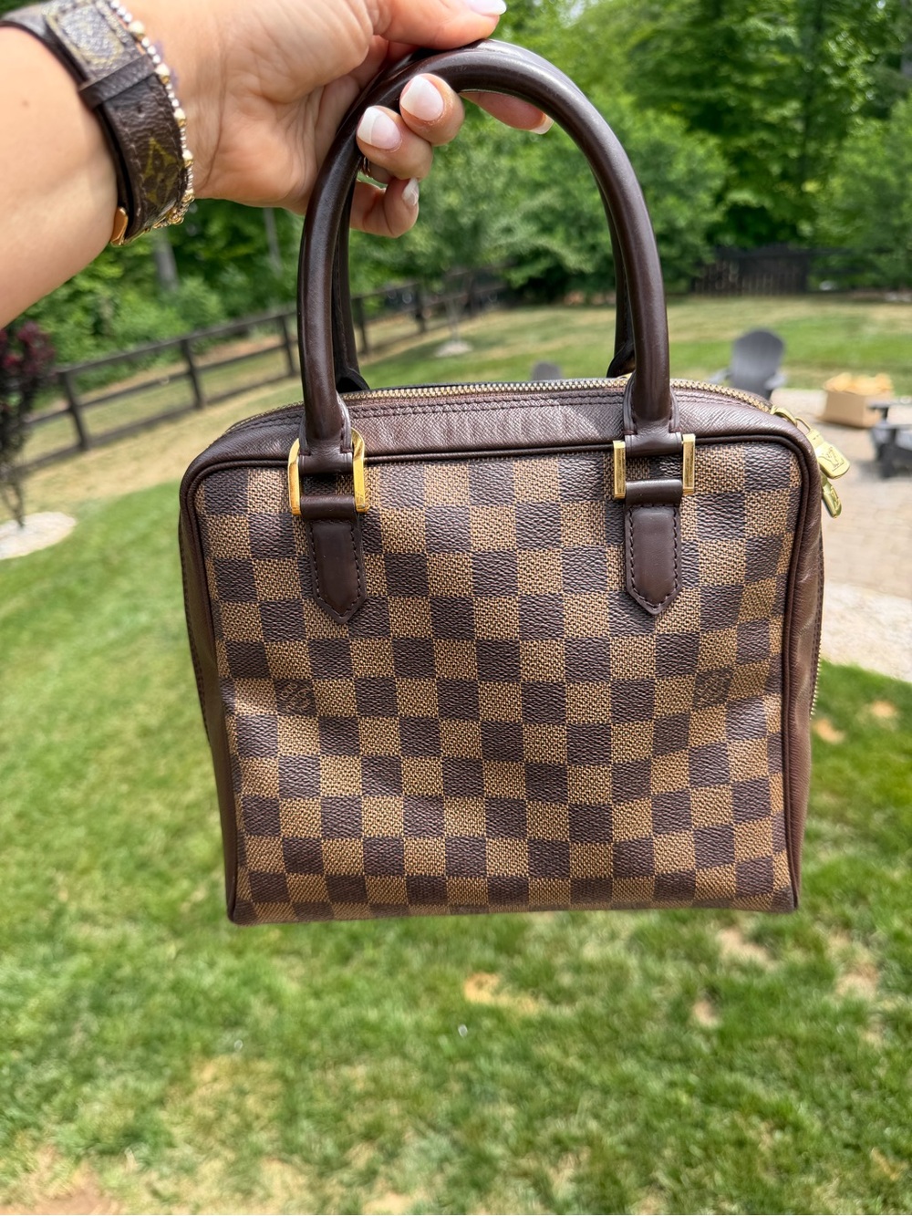 Louis Vuitton Brera Damier Ebene Handbag | Authentic + Certificate Included